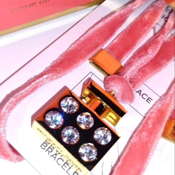 Michael Kors Very Hollywood Pink💕Velvet Choker/Bracelet NWT - Picture 13 of 15